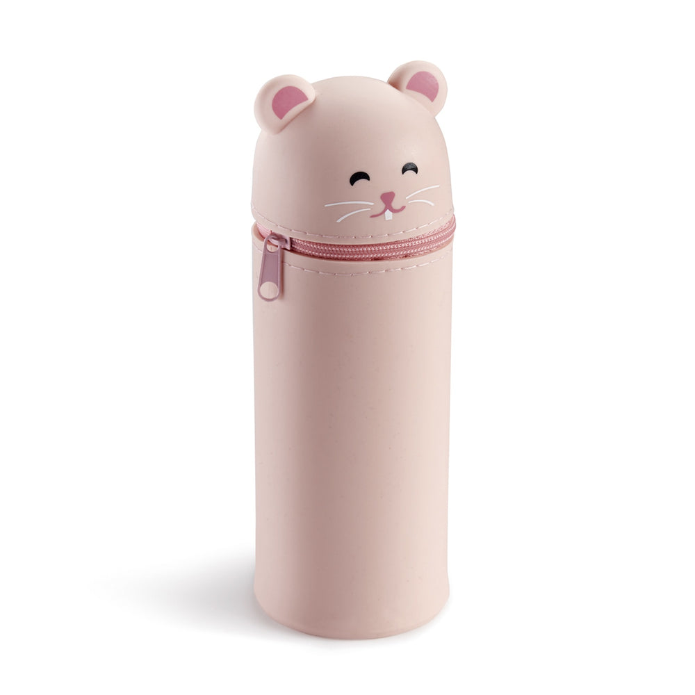 Silikon-Federmäppchen mit Tiermotiv – Maus