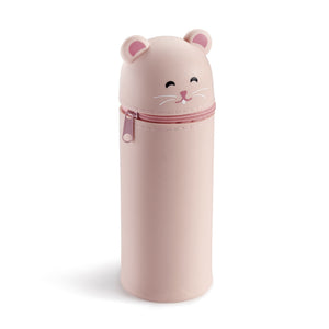 Silikon-Federmäppchen mit Tiermotiv – Maus