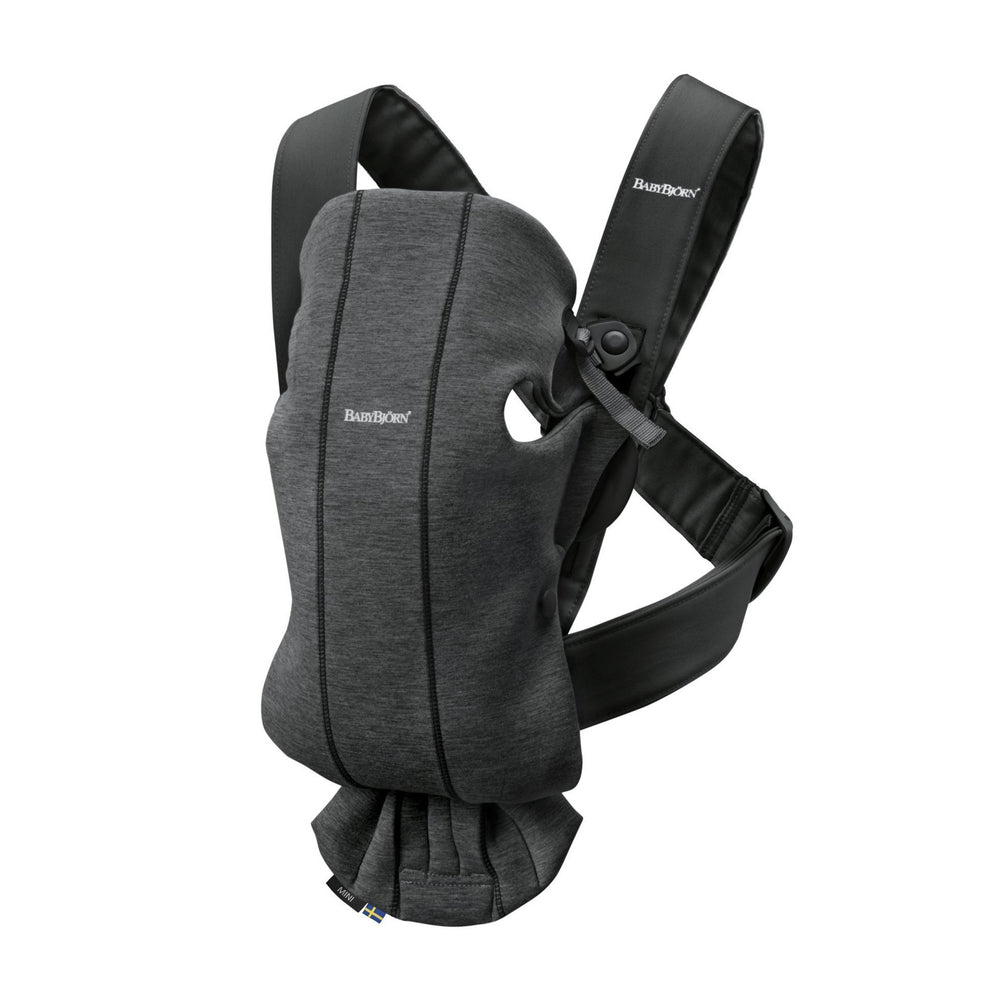 Babytrage MINI 3D Jersey – Grau-Schwarz