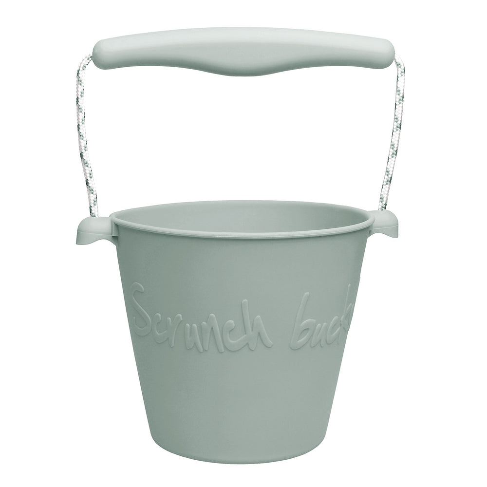 Zusammenklappbarer Eimer für Wasser und Sand – Salbei - tablude.com
