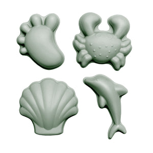Silikon-Sandförmchen, 4 Stück – Salbei - tablude.com