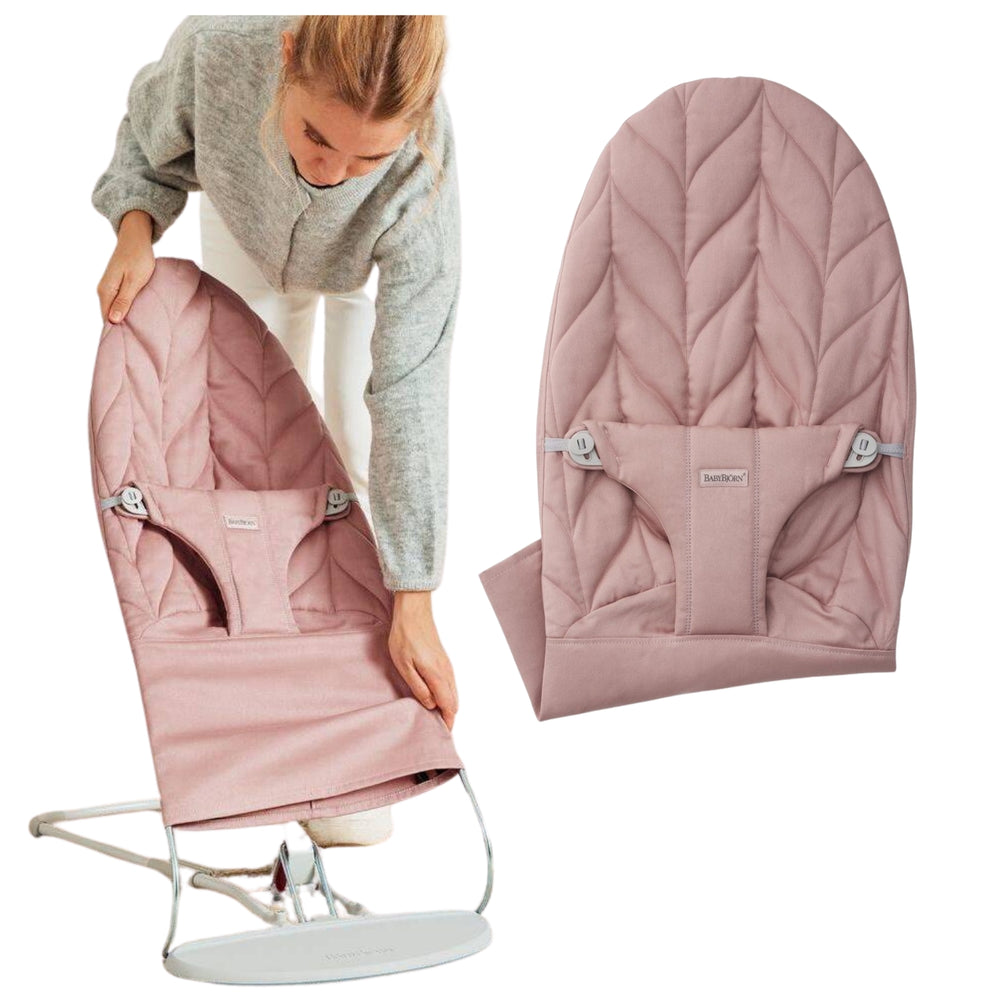 Zusätzlicher Stoffsitz für Babywippe BLISS Woven Petal Quilt – Gedämpftes Rosa