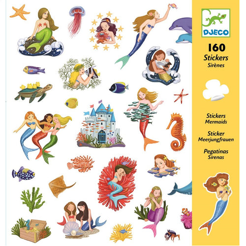 Stickerset 160 Stück - Meerjungfrauen - tablude.com