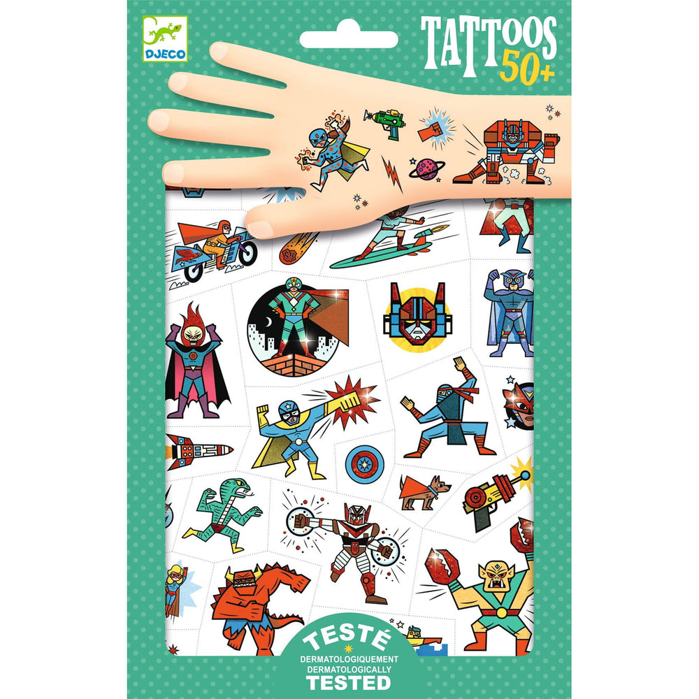 Tattoos für Kinder – Helden gegen Schurken - tablude.com