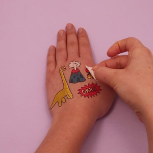 Tattoos für Kinder – Dinosaurier, 50 Stück