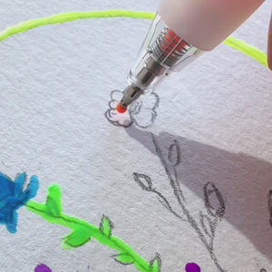 Glitzernde 3D-Gelstifte zum Verzieren von Glas und Kunststoff – Jelly Gloss, 6 Stück