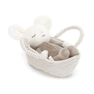 Plüschmaus im Korb – Rock-a-Bye 19 cm - tablude.com