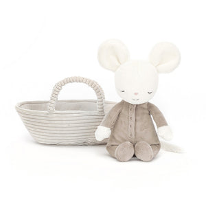 Plüschmaus im Korb – Rock-a-Bye 19 cm - tablude.com