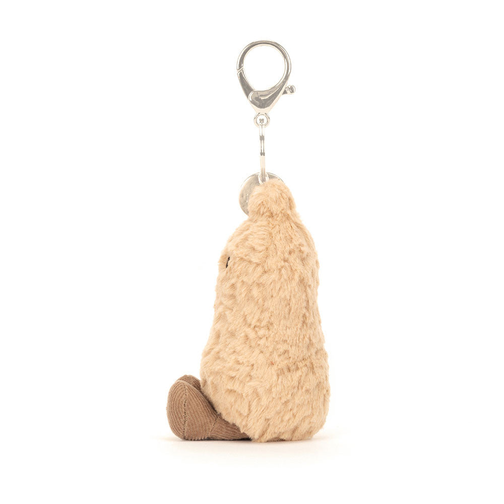 Jellycat Schlüsselanhänger - Fröhlicher Erdnuss 18 cm Kuschelanhänger mit Metallclip