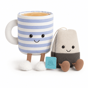 Set: Amuseable Tea Time Duo – Plüsch-Teebeutel & Rosie Lea Tasse