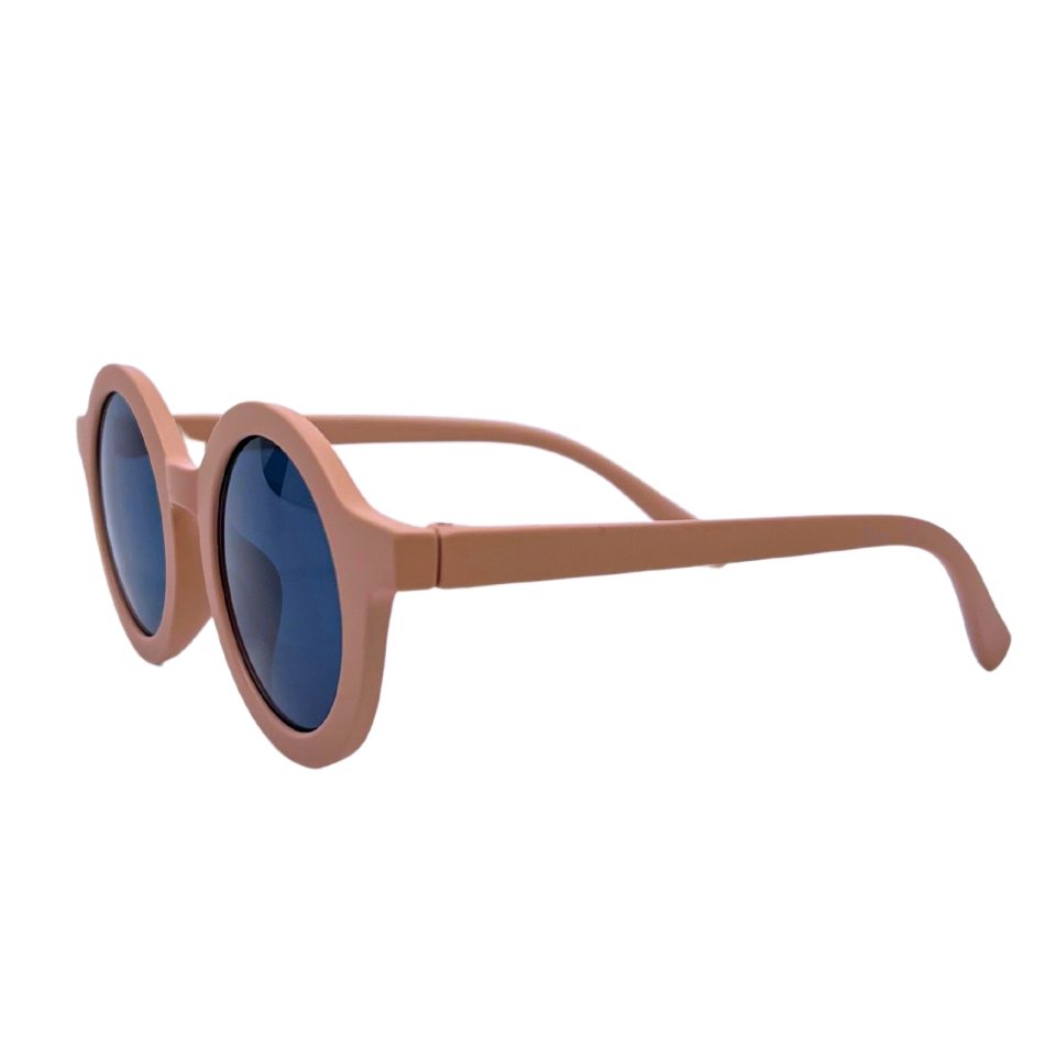 FOLLOW the duck Sonnenbrille Craspedia – Blush Rose 3–8 Jahre mit rundem Rahmen und dunklen Gläsern