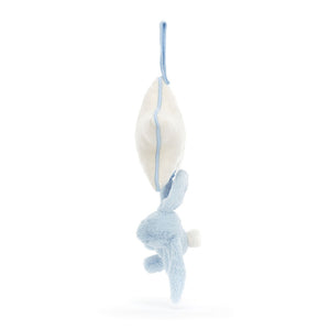 Spieluhr mit Häschen und Stern – Hellblau 30 cm - tablude.com