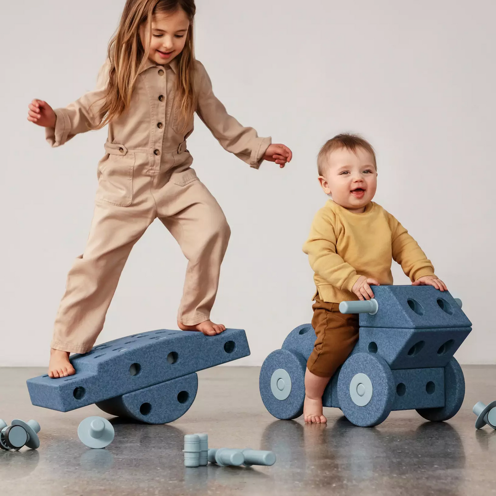 Kreative Bausteine zur Förderung der Grobmotorik Dreamer Set – blau 25 in 1 - tablude.com