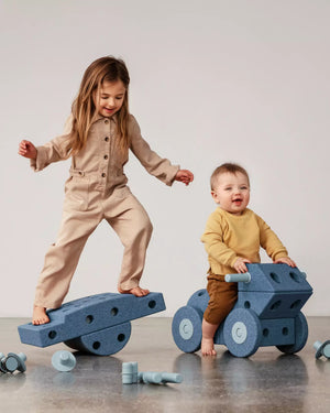 Kreative Bausteine zur Förderung der Grobmotorik Dreamer Set – blau 25 in 1 - tablude.com